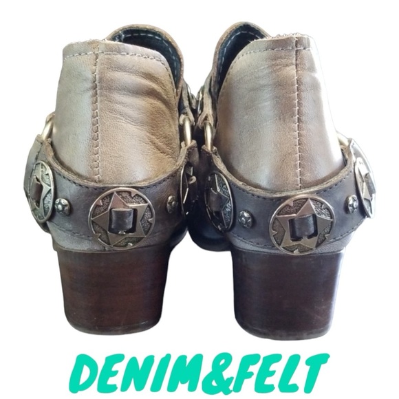 Steve Madden 'Aces' Grey w/ Conchos Women's Ankle Booties/Boots | NEW!!🩶🩶 - Picture 3 of 9